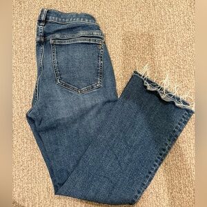 Madewell Frayed Hem Blue Women's Jeans